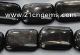 CHS93 15.5 inches 18*25mm rectangle natural hypersthene beads