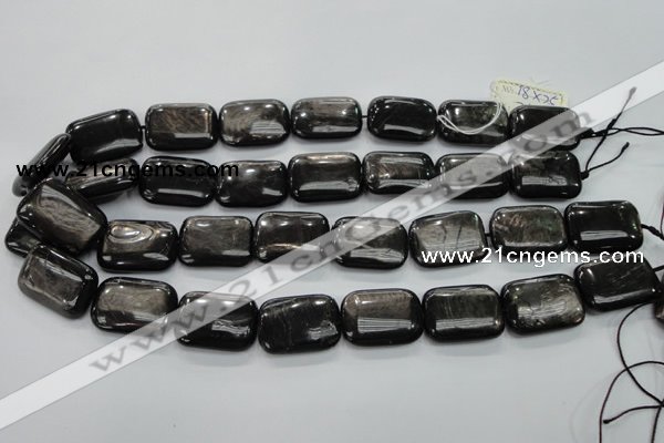 CHS93 15.5 inches 18*25mm rectangle natural hypersthene beads