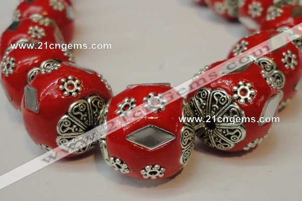 CIB101 17mm round fashion Indonesia jewelry beads wholesale