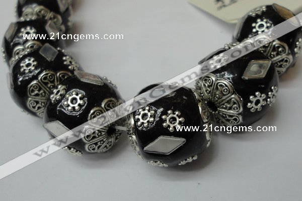CIB102 17mm round fashion Indonesia jewelry beads wholesale