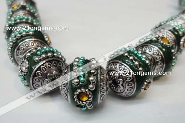 CIB113 18mm round fashion Indonesia jewelry beads wholesale