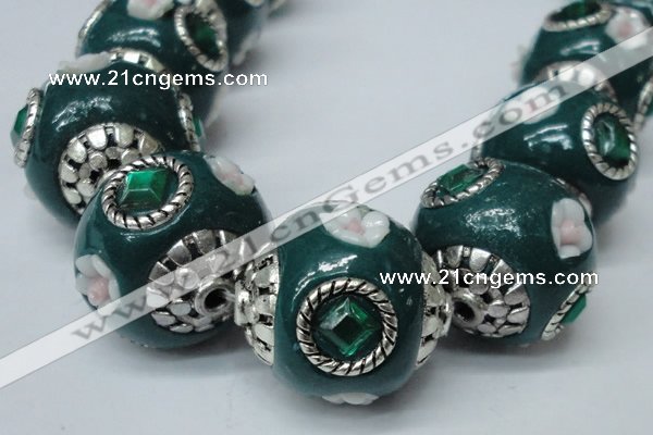 CIB115 18mm round fashion Indonesia jewelry beads wholesale