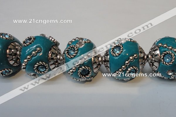 CIB122 19mm round fashion Indonesia jewelry beads wholesale