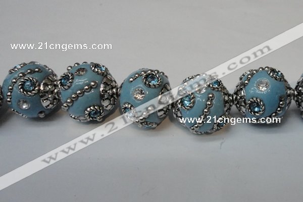 CIB123 19mm round fashion Indonesia jewelry beads wholesale