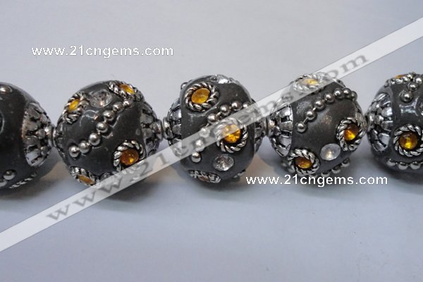 CIB124 19mm round fashion Indonesia jewelry beads wholesale