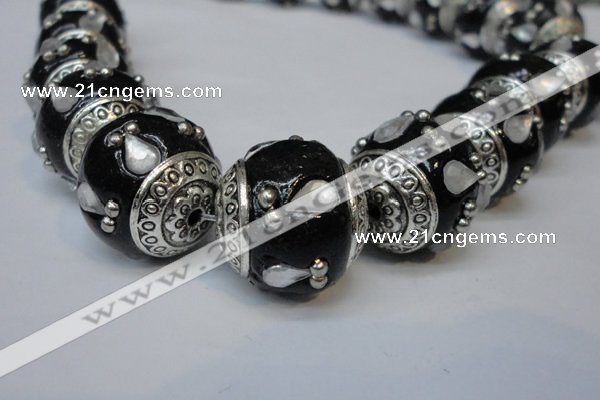 CIB144 18mm round fashion Indonesia jewelry beads wholesale