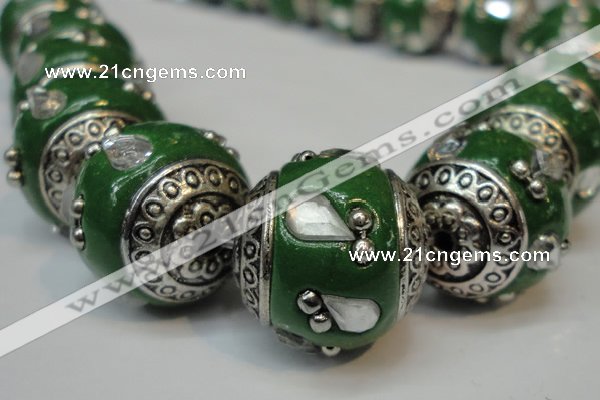 CIB145 18mm round fashion Indonesia jewelry beads wholesale