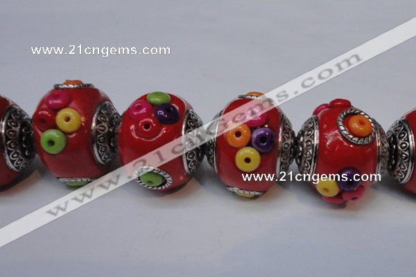 CIB150 21mm round fashion Indonesia jewelry beads wholesale