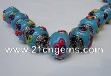 CIB152 21mm round fashion Indonesia jewelry beads wholesale