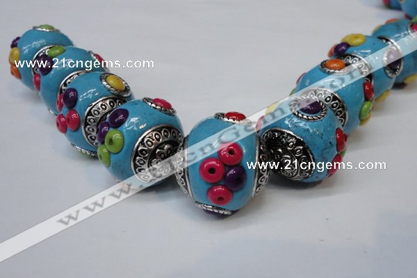 CIB152 21mm round fashion Indonesia jewelry beads wholesale