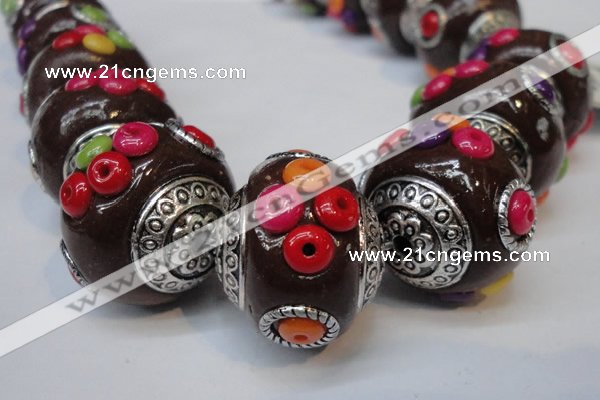 CIB153 21mm round fashion Indonesia jewelry beads wholesale