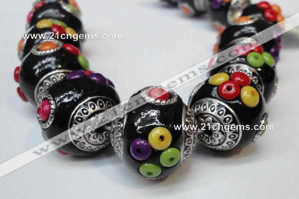 CIB154 21mm round fashion Indonesia jewelry beads wholesale