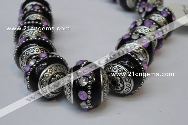 CIB171 19mm round fashion Indonesia jewelry beads wholesale
