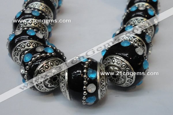 CIB172 19mm round fashion Indonesia jewelry beads wholesale