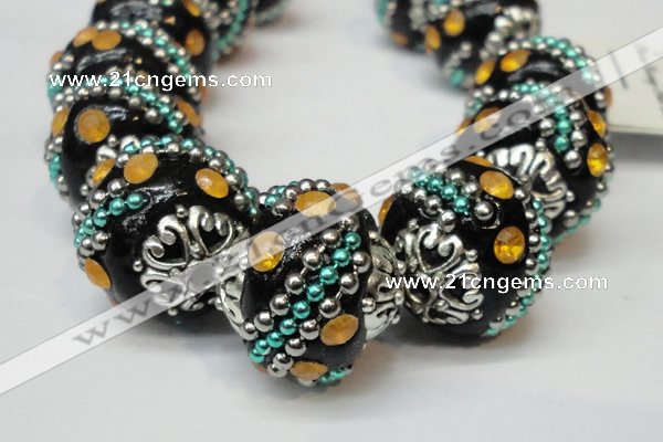 CIB180 18mm round fashion Indonesia jewelry beads wholesale