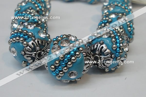 CIB182 18mm round fashion Indonesia jewelry beads wholesale