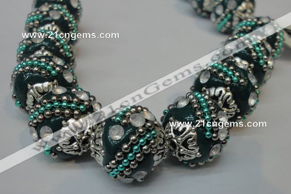 CIB183 18mm round fashion Indonesia jewelry beads wholesale