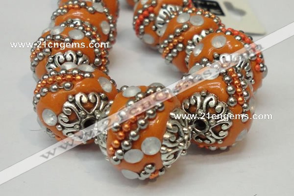 CIB184 18mm round fashion Indonesia jewelry beads wholesale