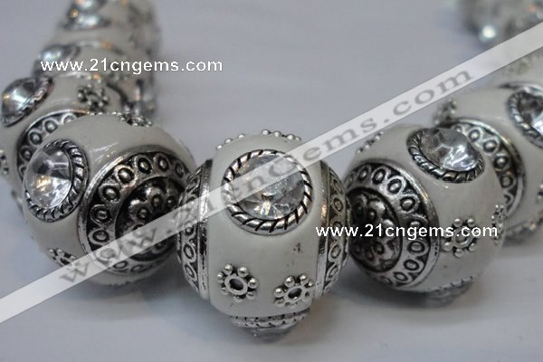 CIB190 19mm round fashion Indonesia jewelry beads wholesale