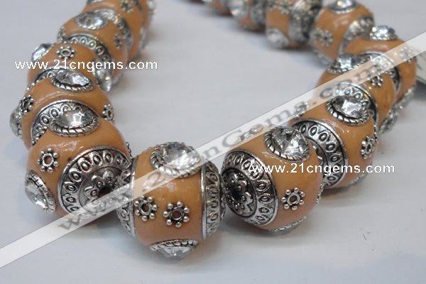 CIB191 19mm round fashion Indonesia jewelry beads wholesale