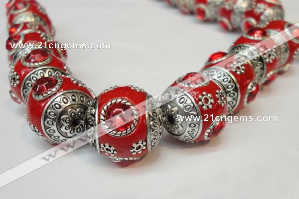 CIB193 19mm round fashion Indonesia jewelry beads wholesale