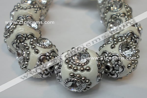 CIB200 19mm round fashion Indonesia jewelry beads wholesale