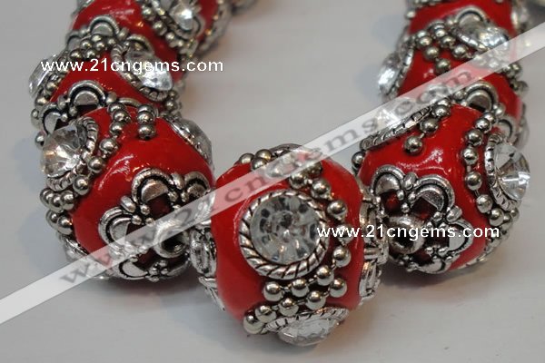 CIB203 19mm round fashion Indonesia jewelry beads wholesale