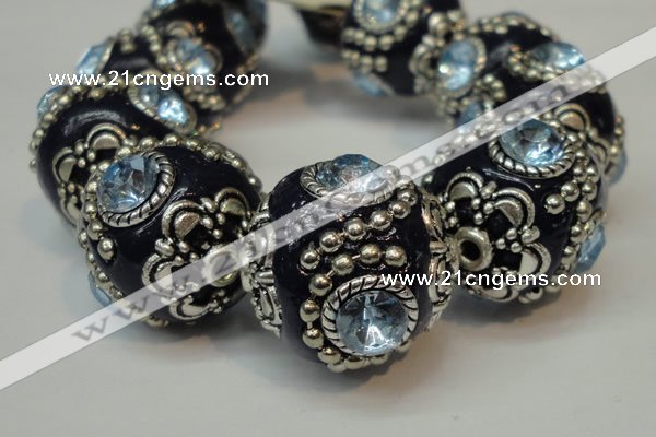 CIB204 19mm round fashion Indonesia jewelry beads wholesale