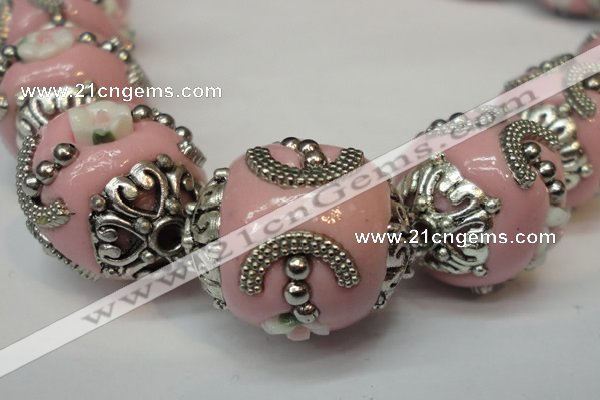 CIB210 17mm round fashion Indonesia jewelry beads wholesale