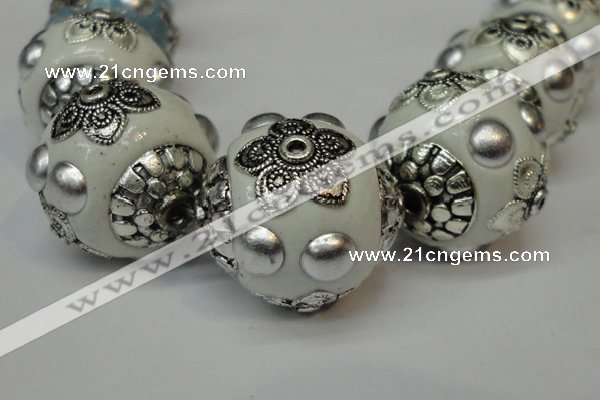 CIB220 18mm round fashion Indonesia jewelry beads wholesale