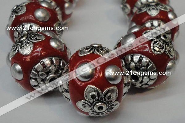CIB221 18mm round fashion Indonesia jewelry beads wholesale