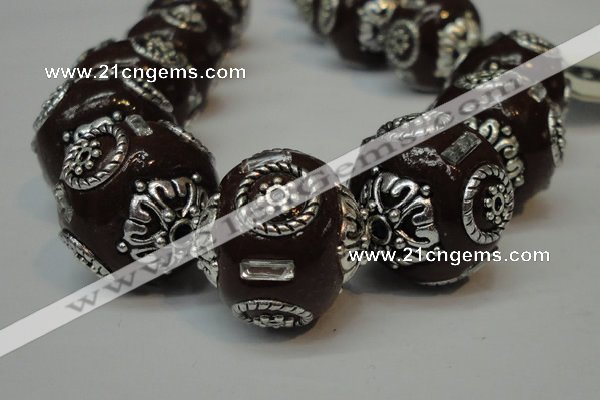 CIB228 18mm round fashion Indonesia jewelry beads wholesale