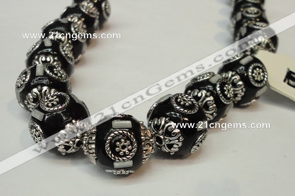 CIB229 18mm round fashion Indonesia jewelry beads wholesale