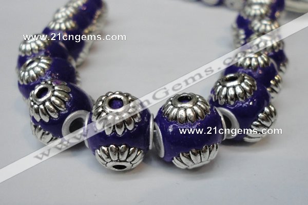 CIB232 14mm round fashion Indonesia jewelry beads wholesale