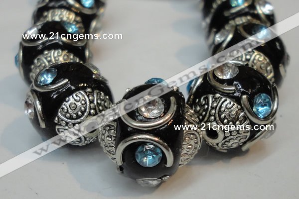 CIB237 15mm round fashion Indonesia jewelry beads wholesale