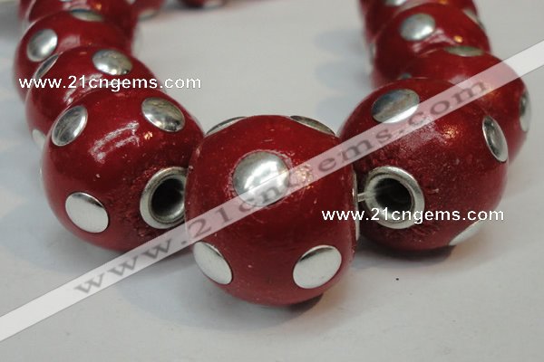 CIB240 18mm round fashion Indonesia jewelry beads wholesale