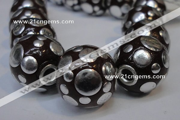 CIB245 18mm round fashion Indonesia jewelry beads wholesale