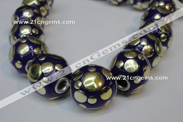 CIB247 18mm round fashion Indonesia jewelry beads wholesale