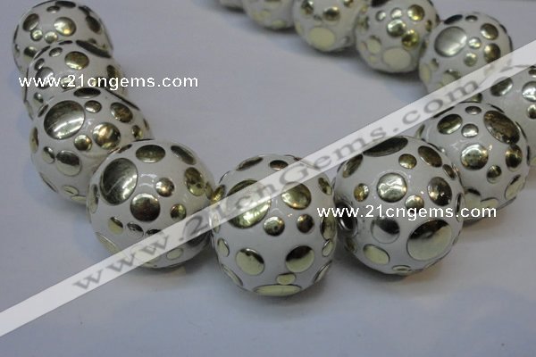 CIB250 22mm round fashion Indonesia jewelry beads wholesale