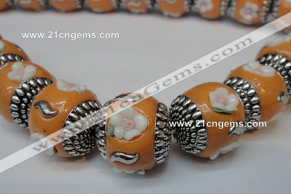 CIB260 17*18mm drum fashion Indonesia jewelry beads wholesale