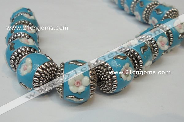 CIB261 17*18mm drum fashion Indonesia jewelry beads wholesale