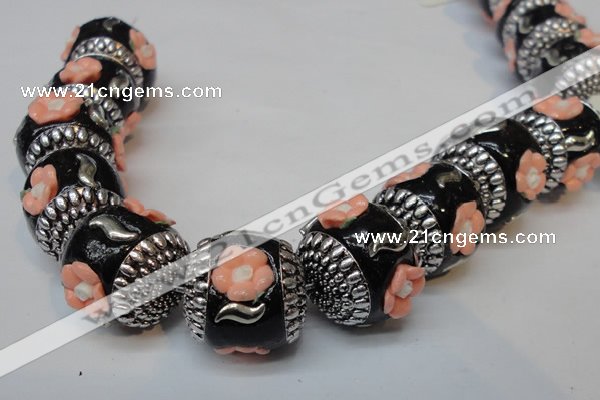 CIB263 17*18mm drum fashion Indonesia jewelry beads wholesale