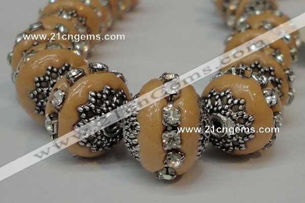 CIB272 14*16mm rondelle fashion Indonesia jewelry beads wholesale