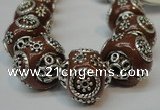 CIB282 16*16mm rondelle fashion Indonesia jewelry beads wholesale