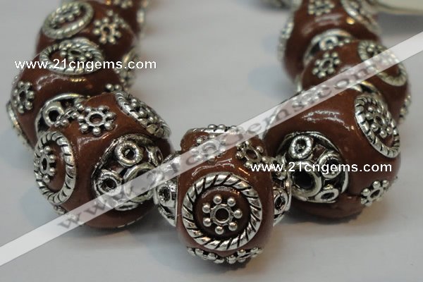 CIB282 16*16mm rondelle fashion Indonesia jewelry beads wholesale