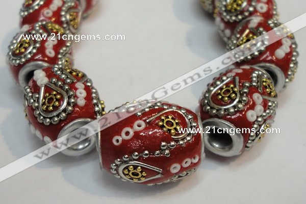 CIB300 15*20mm drum fashion Indonesia jewelry beads wholesale