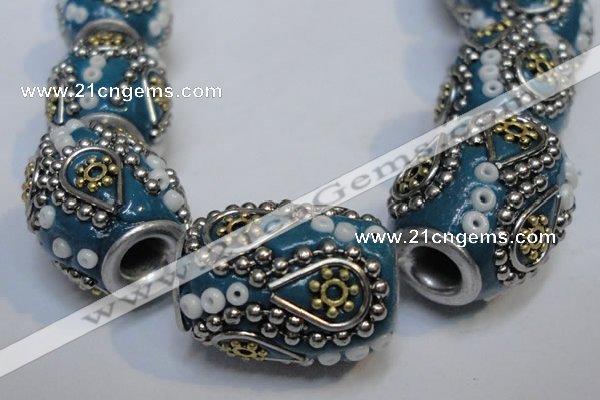 CIB301 15*20mm drum fashion Indonesia jewelry beads wholesale