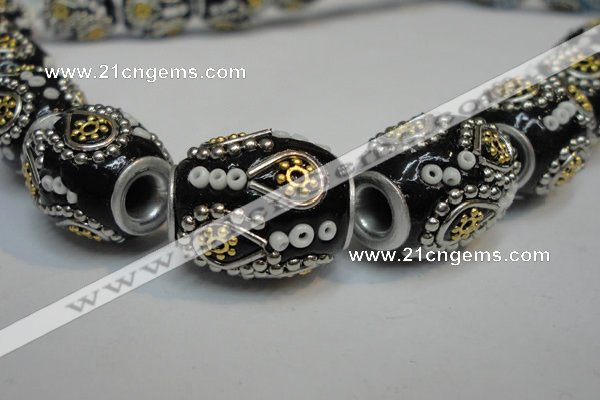 CIB302 15*20mm drum fashion Indonesia jewelry beads wholesale