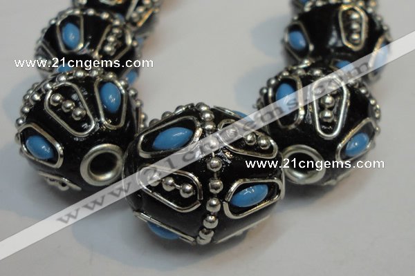 CIB318 20*23mm drum fashion Indonesia jewelry beads wholesale