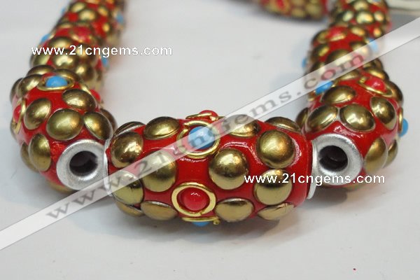 CIB320 13*25mm drum fashion Indonesia jewelry beads wholesale